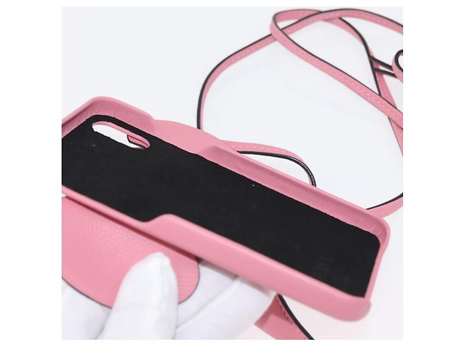 Custodia per iPhone in pelle rosa LOEWE Auth bs31447 - vista 19