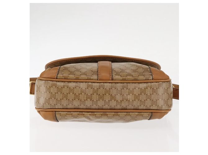 Céline Borsa a Spalla in Tela Macadam CELINE PVC Beige Oro Auth 147197 D'oro - vista 11