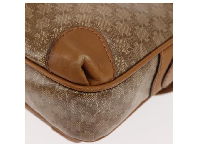 Céline Borsa a Spalla in Tela Macadam CELINE PVC Beige Oro Auth 147197 D'oro - vista 15