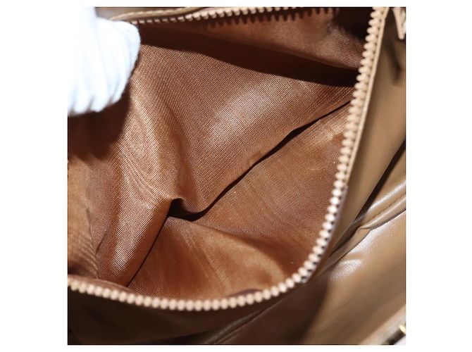 Céline Borsa a Spalla in Tela Macadam CELINE PVC Beige Oro Auth 147197 D'oro - vista 22