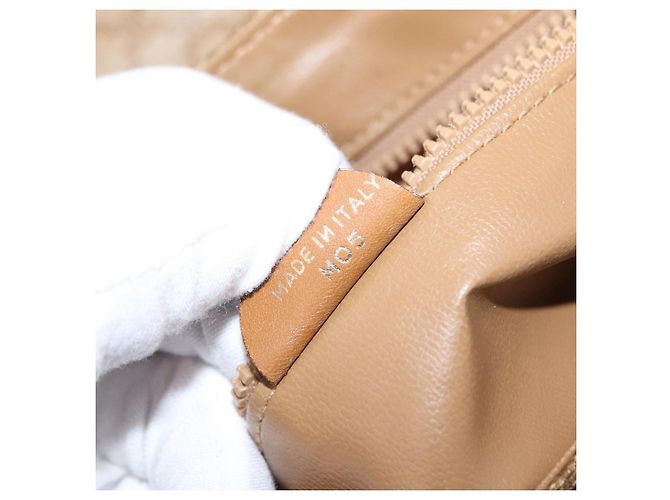 Céline Borsa a Spalla in Tela Macadam CELINE PVC Beige Oro Auth 147197 D'oro - vista 23