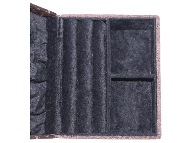 Céline CELINE C Macadam Canvas Jewelry Box Brown Silver Auth 154905V Silvery - view 10