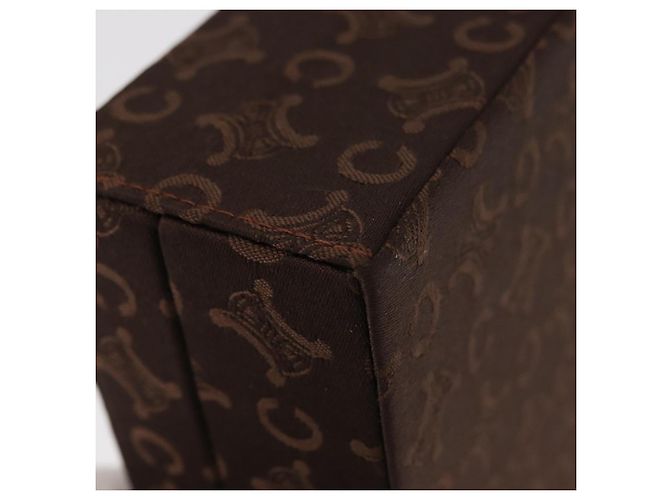 Céline CELINE C Macadam Canvas Jewelry Box Brown Silver Auth 154905V Silvery - view 15