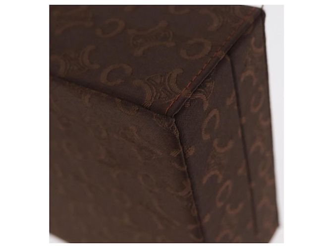 Céline CELINE C Macadam Canvas Jewelry Box Brown Silver Auth 154905V Silvery - view 16