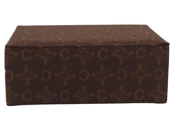 Céline CELINE C Macadam Canvas Jewelry Box Brown Silver Auth 154905V Silvery - view 2