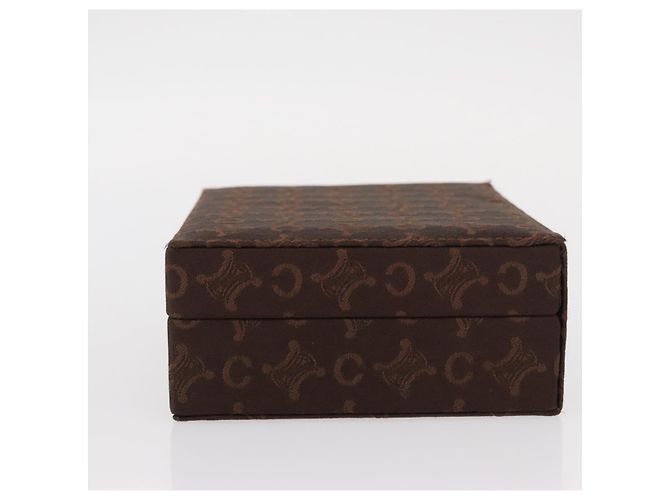 Céline CELINE C Macadam Canvas Jewelry Box Brown Silver Auth 154905V Silvery - view 3