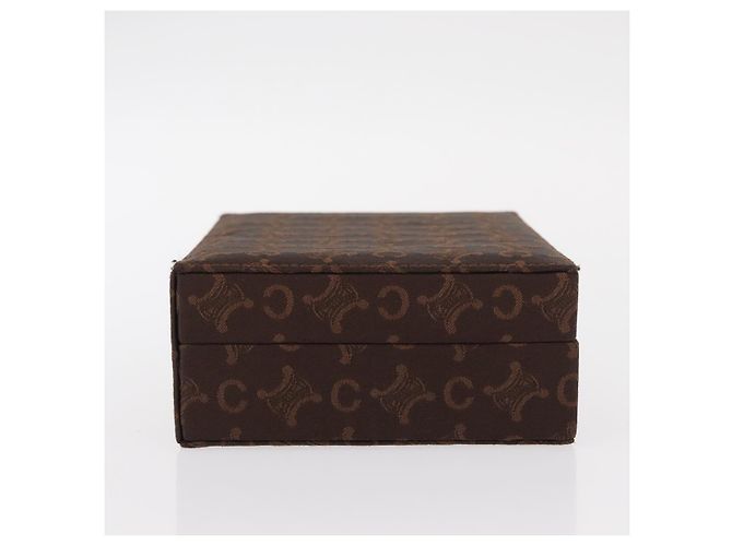 Céline CELINE C Macadam Canvas Jewelry Box Brown Silver Auth 154905V Silvery - view 4