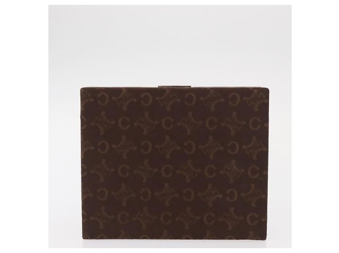 Céline CELINE C Macadam Canvas Jewelry Box Brown Silver Auth 154905V Silvery - view 6