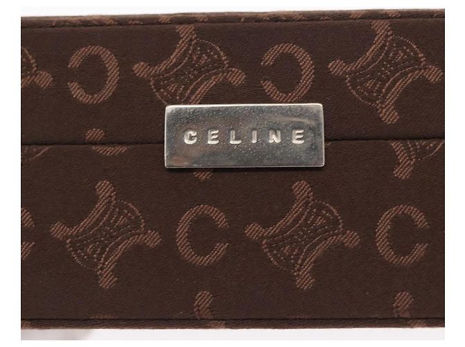 Céline CELINE C Macadam Canvas Jewelry Box Brown Silver Auth 154905V Silvery - view 8