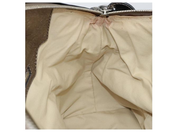 Chloé Borsa Tote Chloe in Denim Pelle Blu Auth BA5712 - vista 18