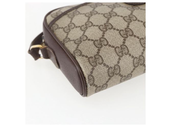 Borsa Sherry Line GG Supreme Web di GUCCI in PVC Beige Rosso Verde 116 02 089 Auth 157158 - vista 11