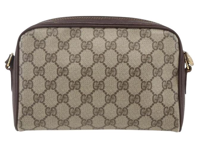 Borsa Sherry Line GG Supreme Web di GUCCI in PVC Beige Rosso Verde 116 02 089 Auth 157158 - vista 3