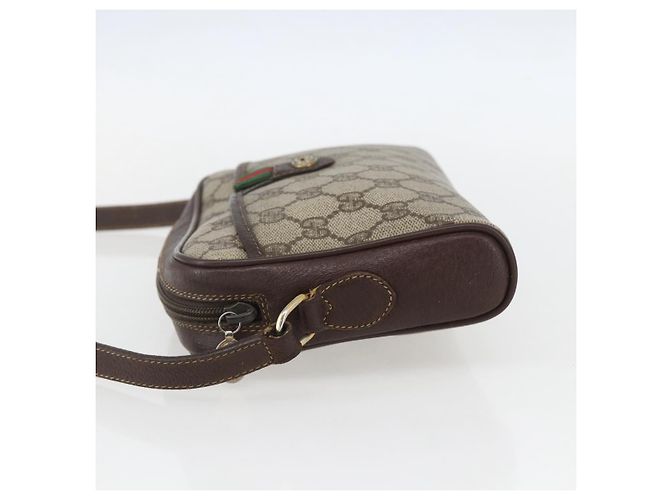 Borsa Sherry Line GG Supreme Web di GUCCI in PVC Beige Rosso Verde 116 02 089 Auth 157158 - vista 4