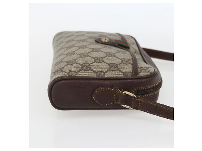 Borsa Sherry Line GG Supreme Web di GUCCI in PVC Beige Rosso Verde 116 02 089 Auth 157158 - vista 5