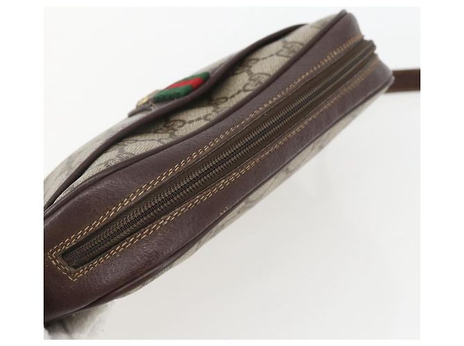Borsa Sherry Line GG Supreme Web di GUCCI in PVC Beige Rosso Verde 116 02 089 Auth 157158 - vista 6