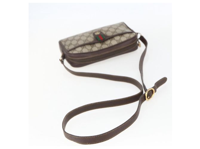 Borsa Sherry Line GG Supreme Web di GUCCI in PVC Beige Rosso Verde 116 02 089 Auth 157158 - vista 7