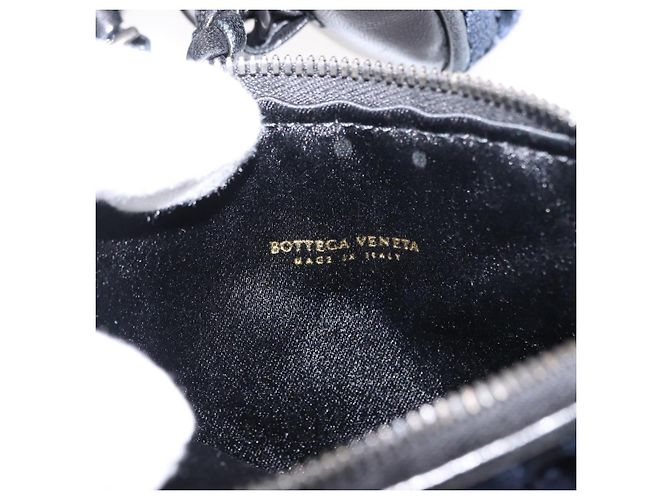 Autre Marque Bolso de cuero con 4 ganchos Bottega Veneta Navy Auth bs29559 Azul marino - vista 10