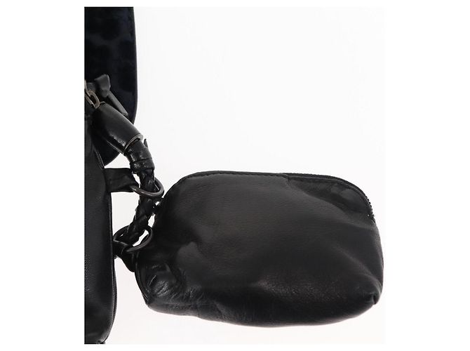 Autre Marque Bolso de cuero con 4 ganchos Bottega Veneta Navy Auth bs29559 Azul marino - vista 12