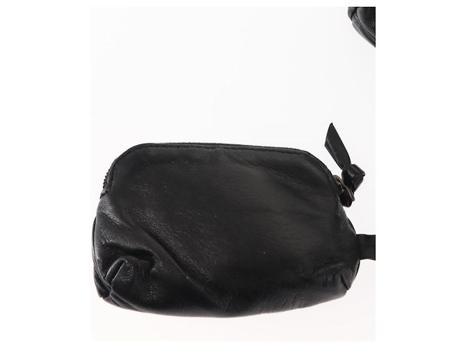Autre Marque Bolso de cuero con 4 ganchos Bottega Veneta Navy Auth bs29559 Azul marino - vista 13