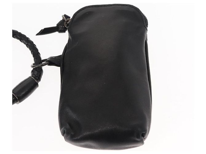 Autre Marque Bolso de cuero con 4 ganchos Bottega Veneta Navy Auth bs29559 Azul marino - vista 15