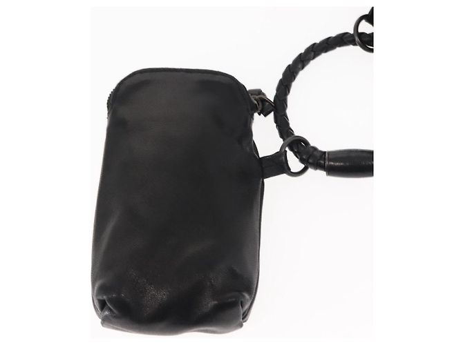 Autre Marque Bolso de cuero con 4 ganchos Bottega Veneta Navy Auth bs29559 Azul marino - vista 16
