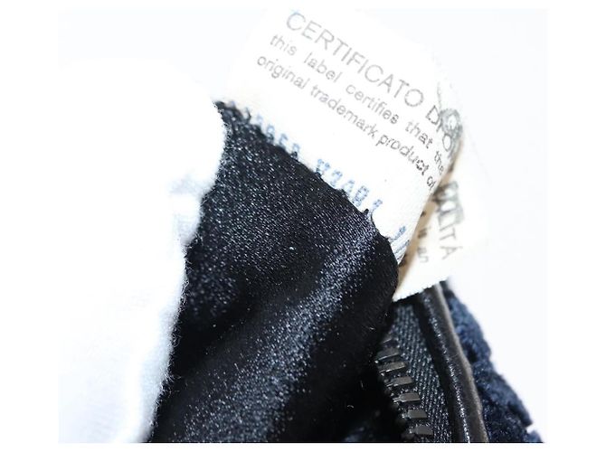 Autre Marque Bolso de cuero con 4 ganchos Bottega Veneta Navy Auth bs29559 Azul marino - vista 18