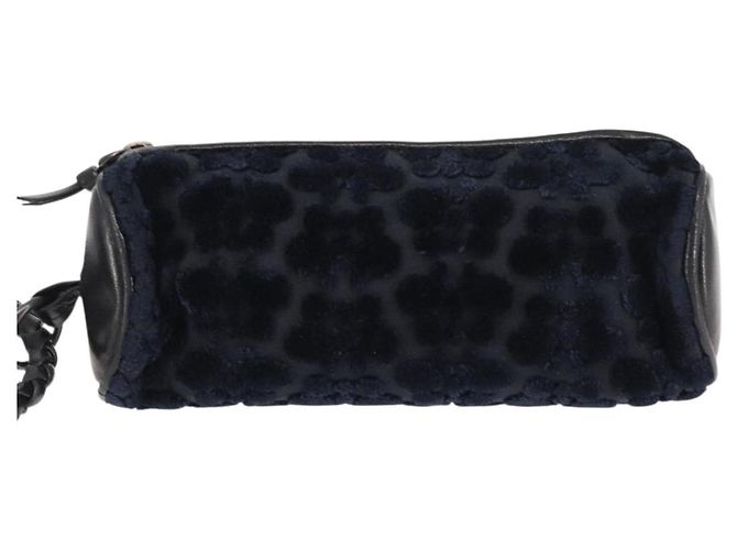 Autre Marque Bolso de cuero con 4 ganchos Bottega Veneta Navy Auth bs29559 Azul marino - vista 2