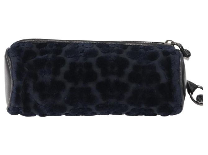 Autre Marque Bolso de cuero con 4 ganchos Bottega Veneta Navy Auth bs29559 Azul marino - vista 3