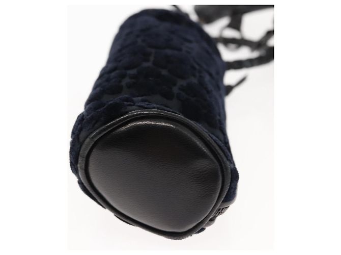 Autre Marque Bolso de cuero con 4 ganchos Bottega Veneta Navy Auth bs29559 Azul marino - vista 4