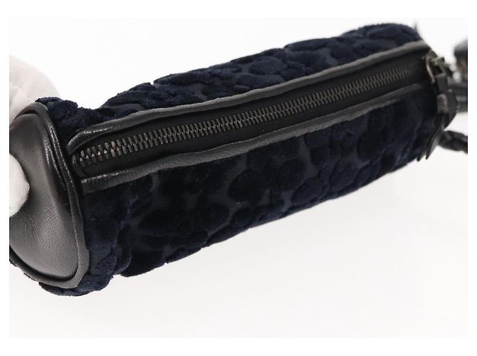 Autre Marque Bolso de cuero con 4 ganchos Bottega Veneta Navy Auth bs29559 Azul marino - vista 5