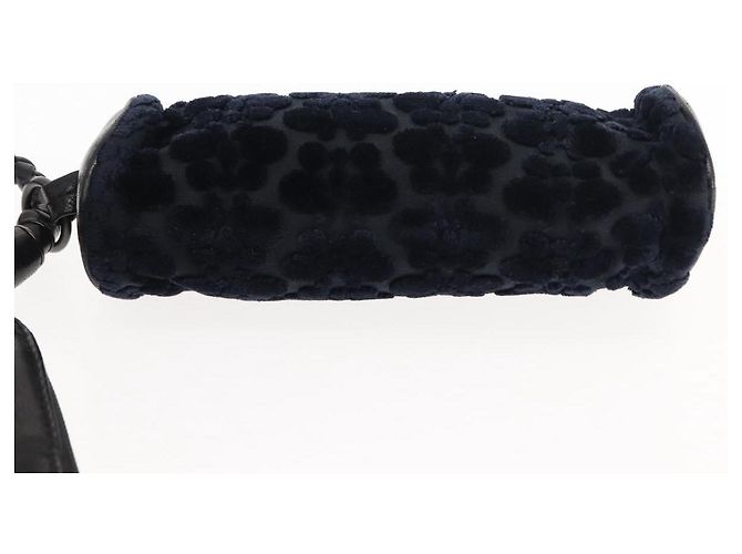 Autre Marque Bolso de cuero con 4 ganchos Bottega Veneta Navy Auth bs29559 Azul marino - vista 6
