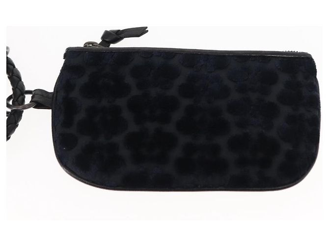 Autre Marque Bolso de cuero con 4 ganchos Bottega Veneta Navy Auth bs29559 Azul marino - vista 8