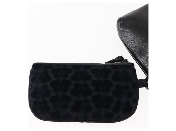 Autre Marque Bolso de cuero con 4 ganchos Bottega Veneta Navy Auth bs29559 Azul marino - vista 9