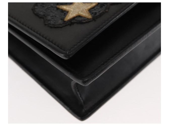 SAINT LAURENT Borsa a Spalla Kate con Frange in Pelle Nera Argento Autentica bs30026 Nero - vista 11