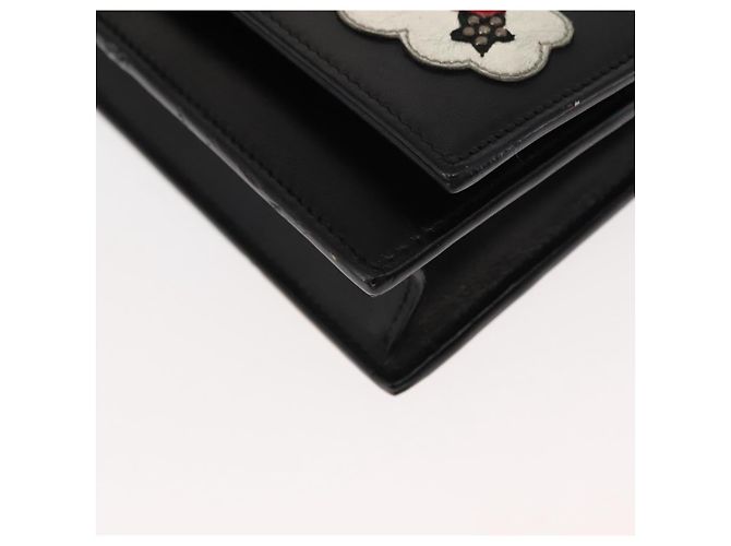 SAINT LAURENT Borsa a Spalla Kate con Frange in Pelle Nera Argento Autentica bs30026 Nero - vista 12