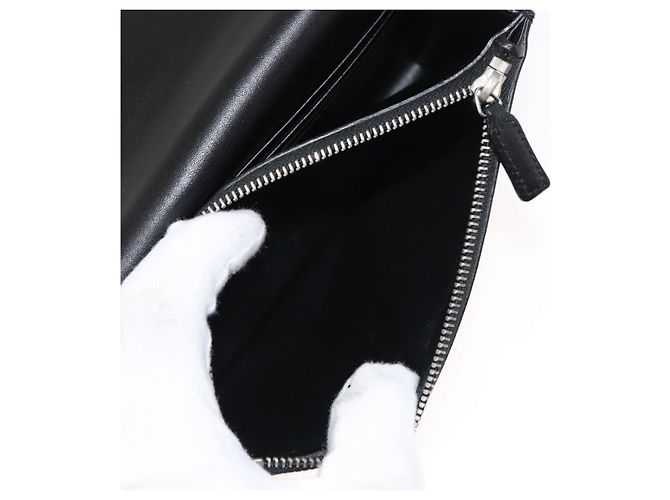 SAINT LAURENT Borsa a Spalla Kate con Frange in Pelle Nera Argento Autentica bs30026 Nero - vista 23