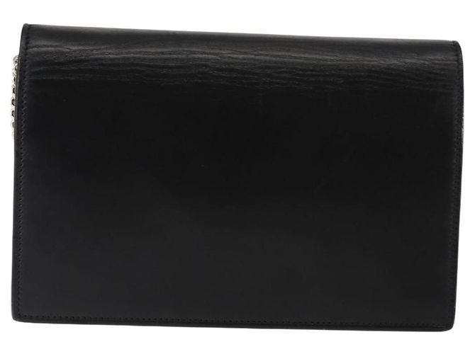 SAINT LAURENT Borsa a Spalla Kate con Frange in Pelle Nera Argento Autentica bs30026 Nero - vista 3