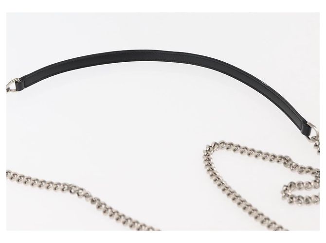 SAINT LAURENT Borsa a Spalla Kate con Frange in Pelle Nera Argento Autentica bs30026 Nero - vista 8