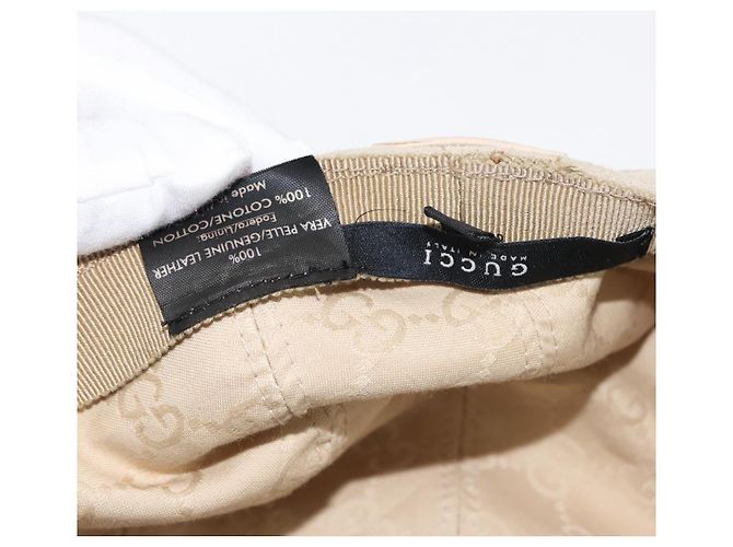 Cappello da Caccia GUCCI Camoscio M Beige Auth hk3163 - vista 12