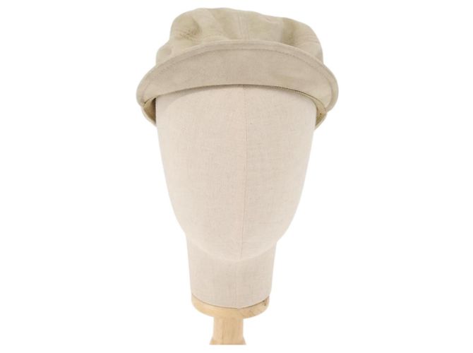 Cappello da Caccia GUCCI Camoscio M Beige Auth hk3163 - vista 2