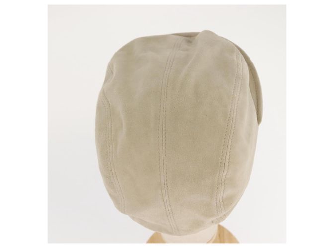 Cappello da Caccia GUCCI Camoscio M Beige Auth hk3163 - vista 6