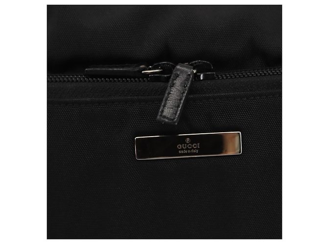 Borsa a Spalla GUCCI in Nylon e Pelle Nera Auth ep11070 Nero - vista 14