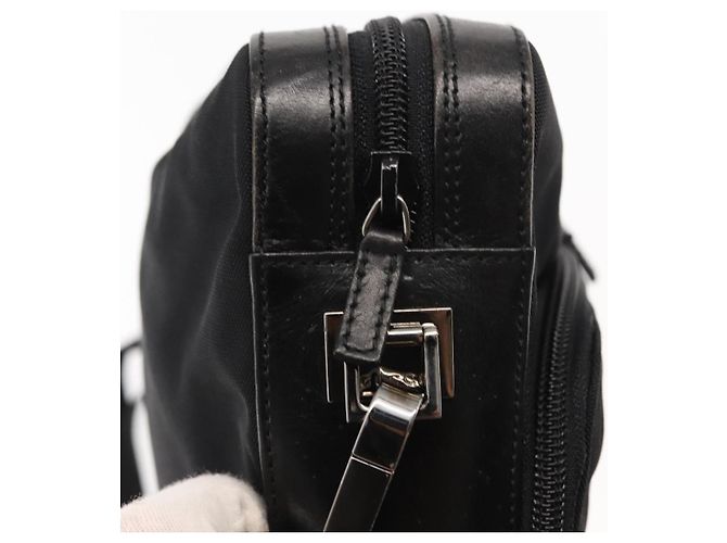 Borsa a Spalla GUCCI in Nylon e Pelle Nera Auth ep11070 Nero - vista 15