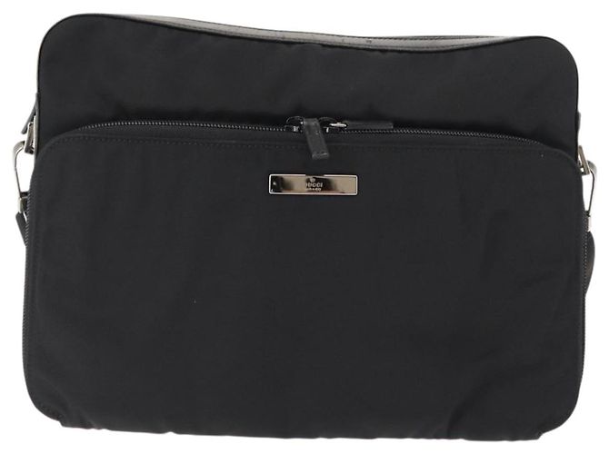 Borsa a Spalla GUCCI in Nylon e Pelle Nera Auth ep11070 Nero - vista 2