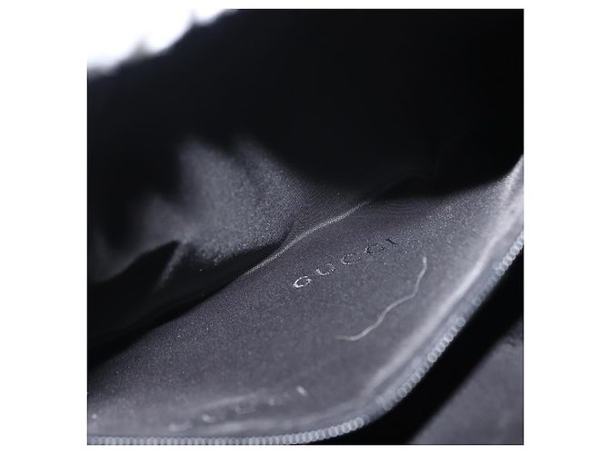 Borsa a Spalla GUCCI in Nylon e Pelle Nera Auth ep11070 Nero - vista 21