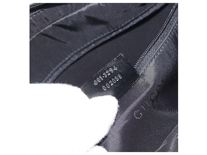 Borsa a Spalla GUCCI in Nylon e Pelle Nera Auth ep11070 Nero - vista 22