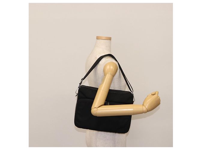 Borsa a Spalla GUCCI in Nylon e Pelle Nera Auth ep11070 Nero - vista 23