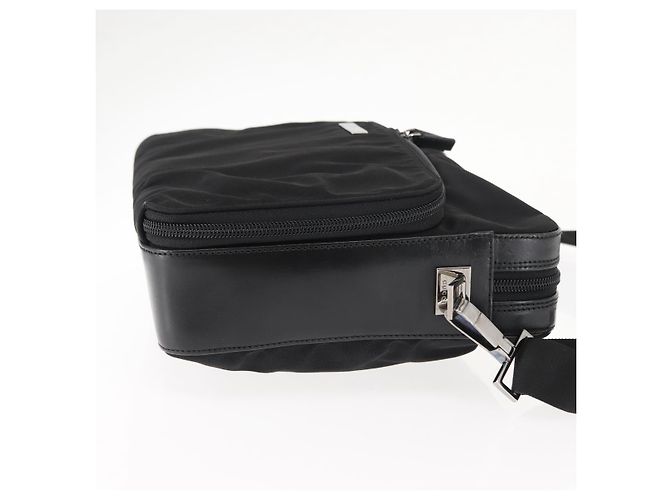 Borsa a Spalla GUCCI in Nylon e Pelle Nera Auth ep11070 Nero - vista 4