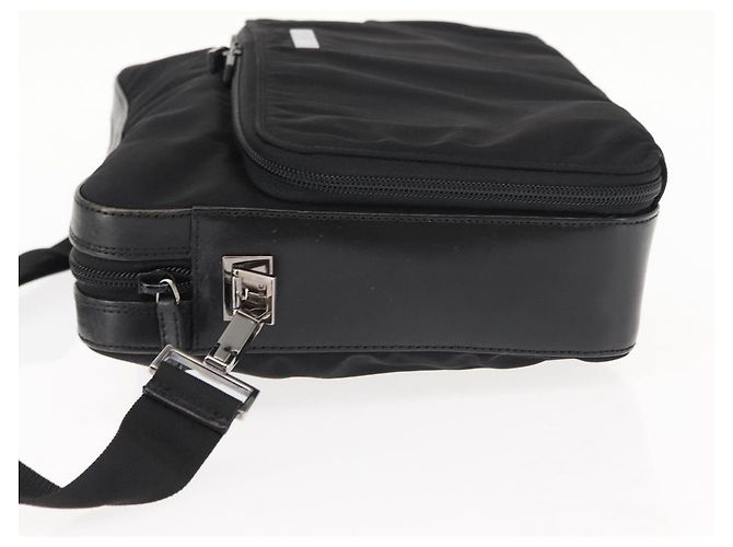Borsa a Spalla GUCCI in Nylon e Pelle Nera Auth ep11070 Nero - vista 5