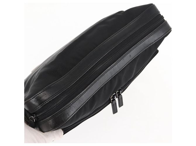 Borsa a Spalla GUCCI in Nylon e Pelle Nera Auth ep11070 Nero - vista 6
